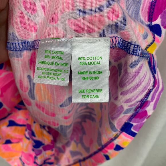 Lilly Pulitzer Blue&Pink Lobster Shrimp Essie Shift Mini Dress Sz.S - Picture 12 of 13